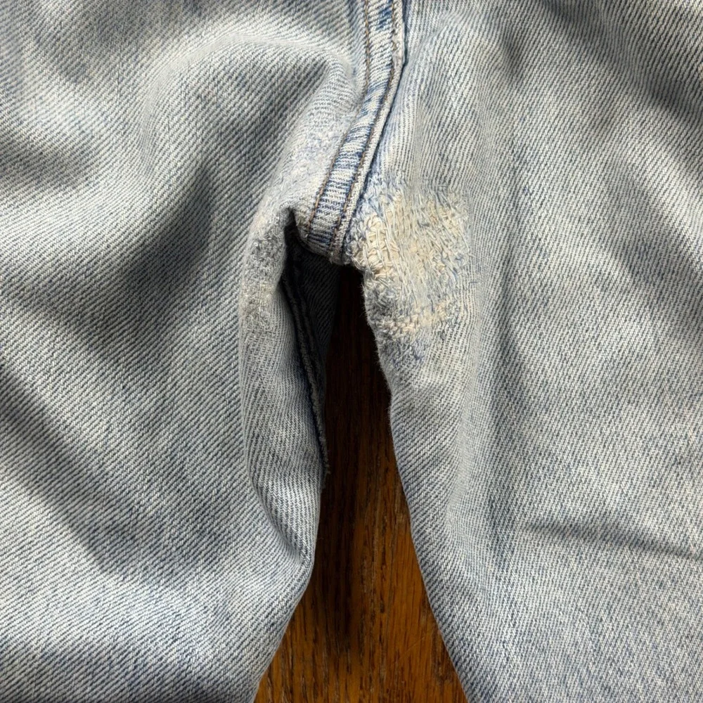 Banana Republic Denim Mens 38x32 Light Wash Straight Leg Jeans USA Made Vintage
